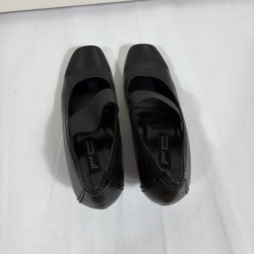 Paul Green Black Leather Mary Jane Pumps UK 6/US 8.5 - Picture 7 of 8